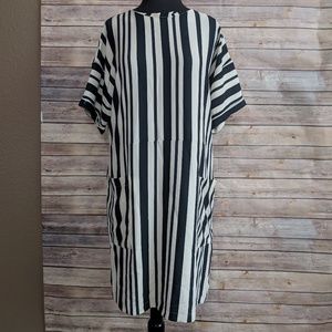Felicity and Coco B/W Vertical Striped Dress